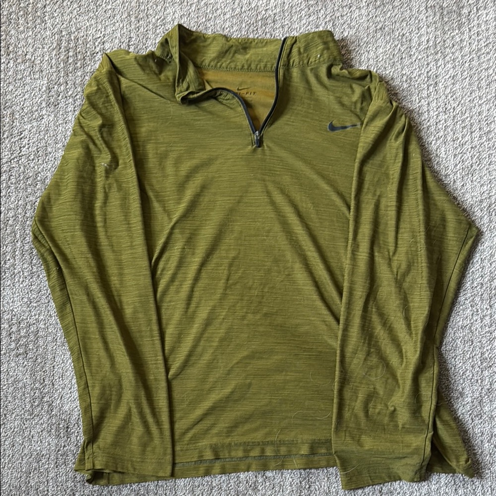 Nike Olive Green Long Sleeve Pullover